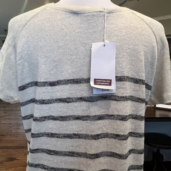 NWT $140 Comptoir Des Cotonners Linen Cotton Dress Size US Large FR XL EU XL - Picture 9 of 16